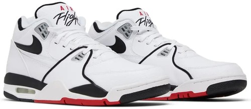 Nike Air Flight 89 "White Black" White Black Grey DB5918-100 Men's Size 12.5 - Picture 3 of 5