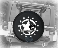 Betsy Ross American Military Star Personalized Spare leather Tire Cover