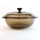 Vintage PYREX 023-N 1.5L Amber Corning USA Casserole Baking Dish w/623 Lid