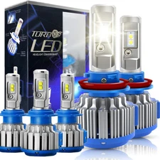 2Pcs T1 9006 HB4 Turbo LED Headlight T1 Car Light Bulb 6000K Canbus Head Lights