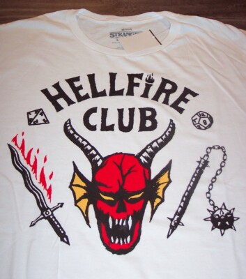 STRANGER THINGS HELLFIRE CLUB T-Shirt Netflix MENS LARGE NEW w/ TAG