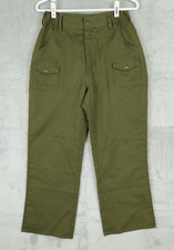 VTG Boy Scouts Pants Youth Sz 26x25 BSA Uniform Cargo Utility Waist