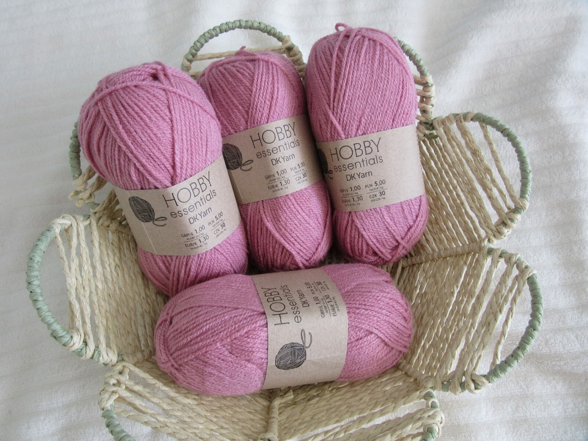 Hobby Essentials Pastel Pink Double Knitting Yarn 200g (4 x 50g) | eBay UK
