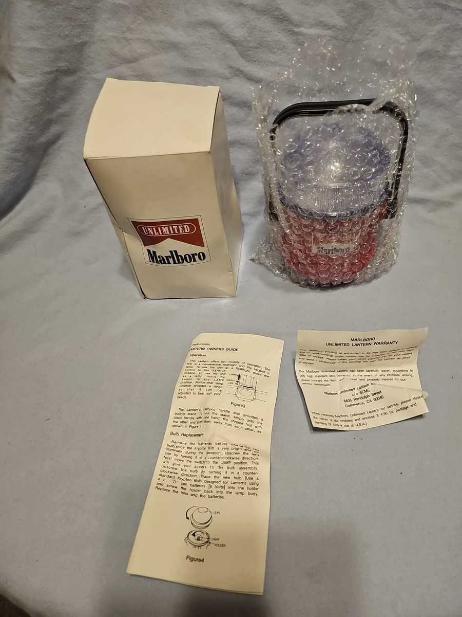 ヴィンテージ ランタンボックス Vintage Marlboro Unlimited Red Camping Hiking Lantern With