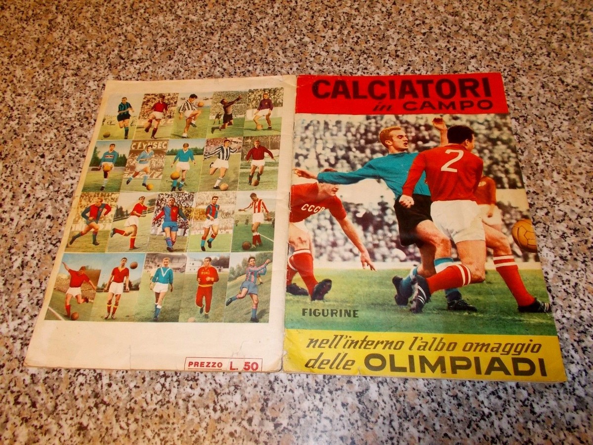 ALBUM CALCIATORI IN CAMPO LAMPO 1964 ORIGINALE COMPLETO(-11