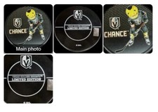 VEGAS GOLDEN KNIGHTS  OFFICIAL MASCOT CHANCE HOCKEY PUCK LIMITED EDITION 