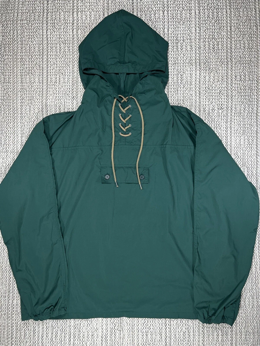 BEAMS PLUS DRAWSTRING SMOCK ANORAK MEN S MEDIUM CORDURA NYLON MIL GREEN