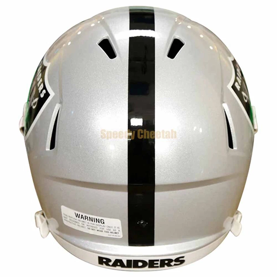 Casco de fútbol americano réplica tamaño completo Las Vegas Raiders Riddell Speed Foto 3 de 4