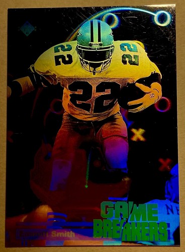 Barry Sanders/Emmitt Smith Mirror/Holo 4 Card Lot (w/ 1 Ink Error) - Picture 2 of 9