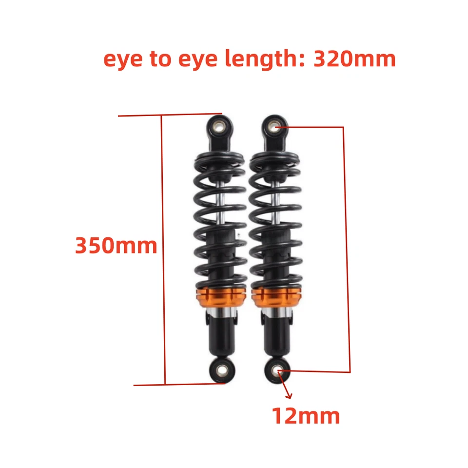 320毫米后空气减震器悬挂12.5英寸通用适用于本田哈雷 — 第 2/4 张图片