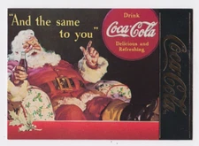 COCA COLA 1995 SERIES 4 GOLD FOIL 1939 SANTA CLAUS INSERT CARD #S-35