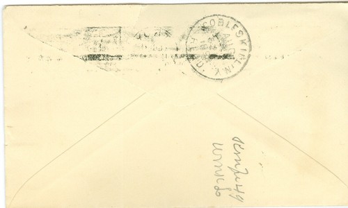 Envelope E W Marvin Troy NY to Cobleskill NY 8/31/1898 - Picture 2 of 2