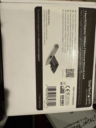 StarTech ST10000SPEX 1-Port 10G Ethernet Network Card  PCI Express