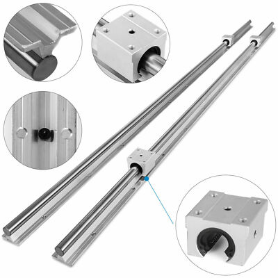 2pcs Linear Guideway Rail SBR12 1500mm 4 x Square Type Bearing Block SBR12 UU