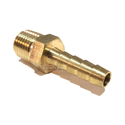 #ad 1 4 HOSE BARB X 1 4 MALE NPT Brass Pipe Fitting NPT Thread Gas Fuel Water Air $8.71