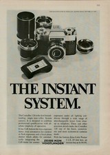 1968 Zeiss Ikon Voigtlander Contraflex 126 SLR Camera Automatic Vintage Print Ad