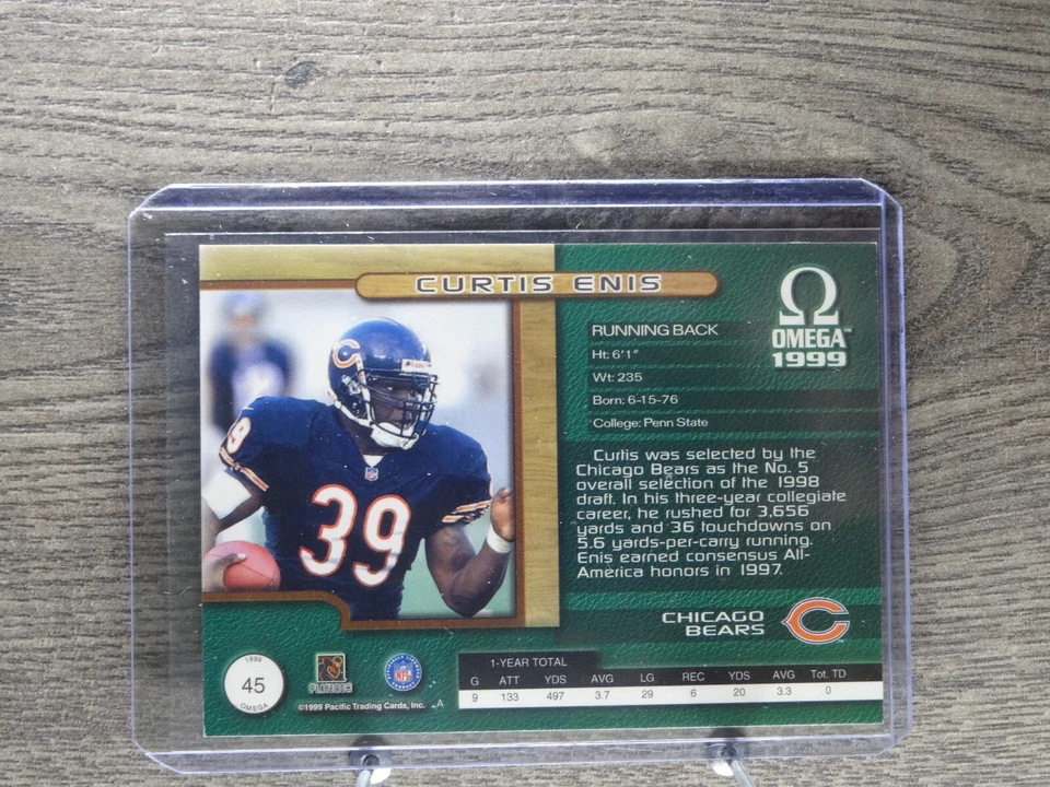 1999 Pacific Omega Gold #45 Curtis Enis /299 - Image 2 of 2