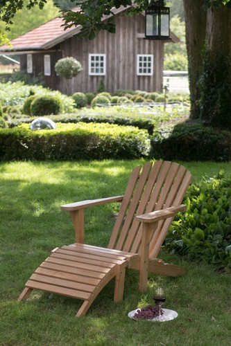 Gartenliege Woodie Gartenlounger inkl. Kissenauflage Teakholz - Bild 2 von 9