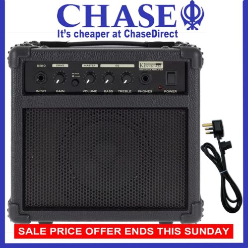 Kinsman BB10 10W E-Gitarrenverstärker 10 Watt tragbare Combo schwarz ~:
