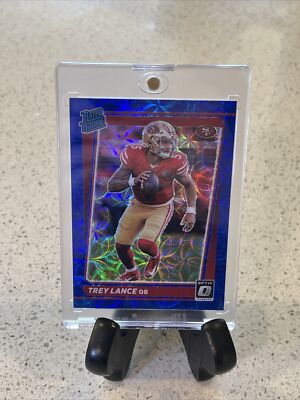 2021 Donruss Optic TREY LANCE Blue Scope Prizm Rated Rookie RC #203 49ers