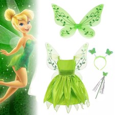 Halloween Kids Children Tinkerbell Fairy Pixie Girls Princess Cosplay Costume