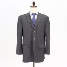 Corneliani 46R Gray Sport Coat Blazer Jacket Striped 3B Wool