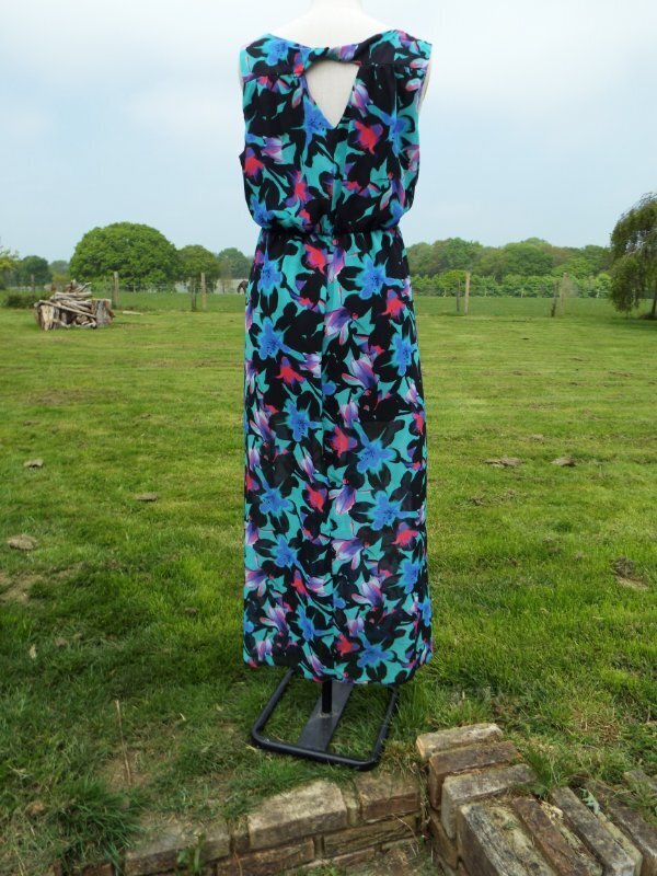 Floral Print Sleeveless Wide Strap Long Overlay Dress SIMPLYBE Uk 18