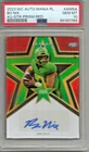 Bo Nix 2023 Wild Card Auto Mania Prism Red Autograph Rookie #4/6 PSA 10