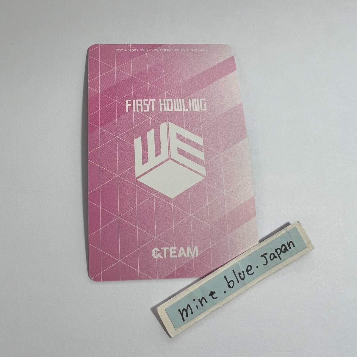 &TEAM First Howling : WE Album Photo card solo version Photo card