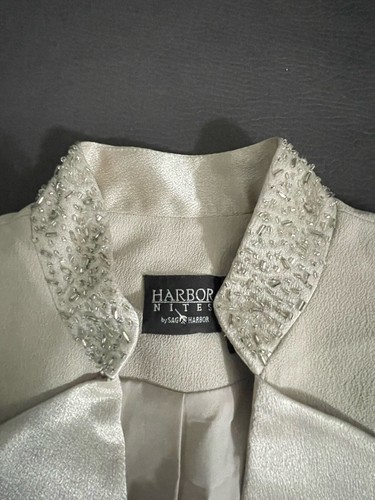 Blazer beige Sag Harbor Notes nuovo con etichette manica lunga, fagioli, taglia 8#12 - Foto 5 di 16