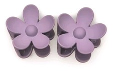 New 2-Pk Large Flower Claw Hair Clips Women Summer Spring Beauty in Lilac Purple