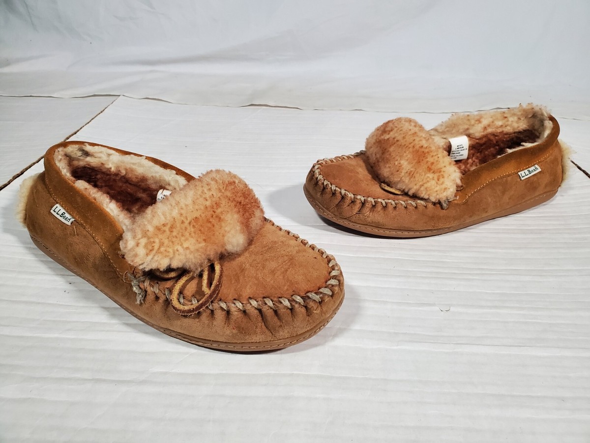 L.L. BEAN SUEDE MOCCASIN SLIP ON WARM COMFY LOAFER SHOES SLIPPERS MENS 11 M Gift him an everyday comfort upgrade. Flannels and slippers  main image 3