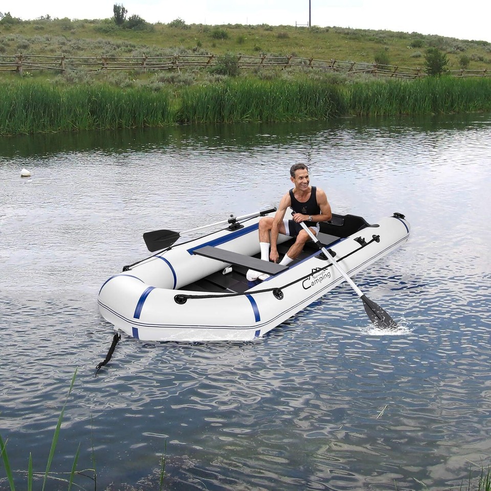 10FT Inflatable Boat,Inflatable Raft Sport Tender Dinghy,Rescue Diving ...