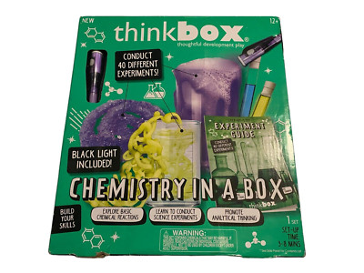 Chemistry in a Box Thinkbox 40 Experiments Kids Toy Opened and Damaged Box