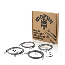 MOFUN 16"-18" Handlebar Brake Clutch Cable TBW For Harley 17-20 Road Glide ABS