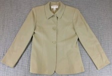Jones New York Jacket Womens Size 8P Green Blazer Sport Coat 100% Wool USA Made