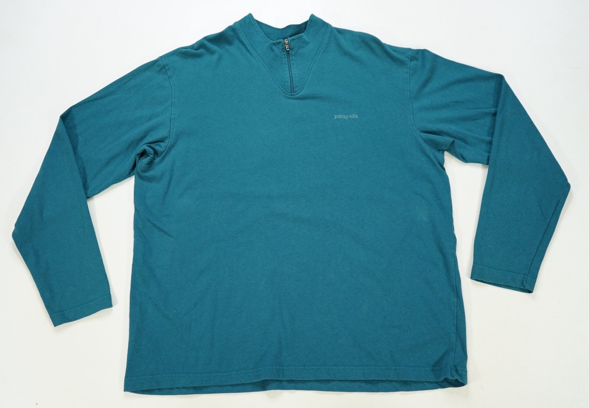 トップス 90s patagonia basic sweat shirt Rare Vintage PATAGONIA 1/4 Zip Spell Out Pullover Sweatshirt