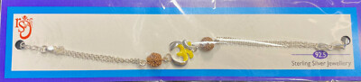 925 Sterling Silber schönes Armband Bester Bruder Rakhi Rakhdi OM