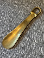 Bronze / Brass Vintage Shoe Horn - 6 Inch Horn - Solid Form