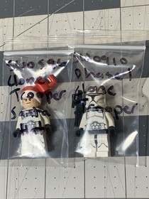 Lego SW0596 SW0910 Clone Trooper Lot Of 2 Santa Hat Minifigures Fast Shipping