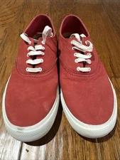 Sperry Top Sider Men's Suede Size 10.5 US Red. Very Nice Used Condition