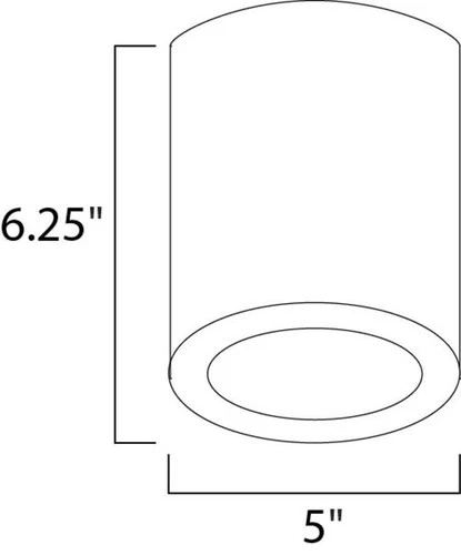 Maxim 86104 Lightray LED 5"W LED Outdoor Flush Mount Ceiling - Picture 2 of 3
