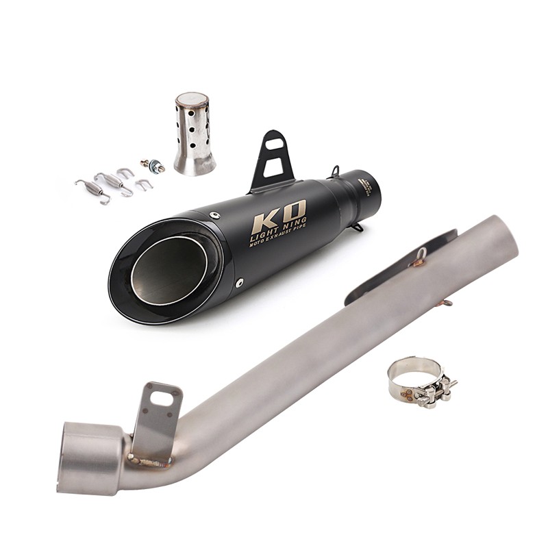 For Suzuki GSXR1000 2009-2011 Exhaust Muffler Mid Link Pipe Slip On Black Tips