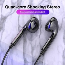 3.5mm Wired Headphones In Ear Headset Wired Earphones with Mic Bass Stereo Earbu
