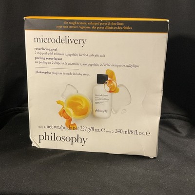 Philosophy The Microdelivery Resurfacing Vit C Peel Step 1 & 2 Each 8oz NEW NIB