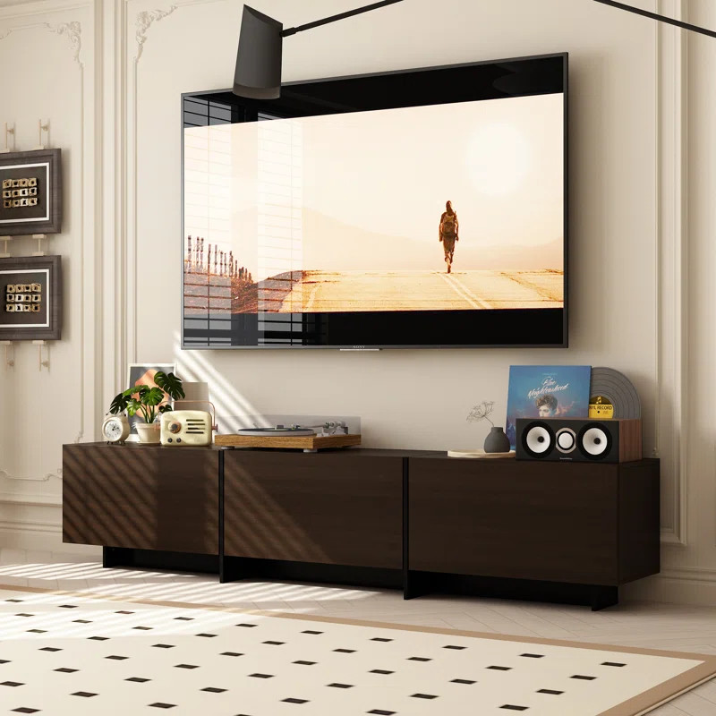 With Hidden Storage, Dark Walnut Finish