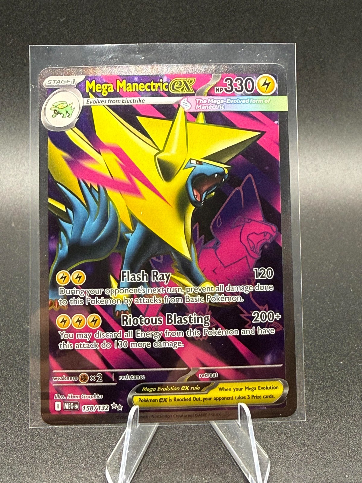 Mega Manectric ex 158/132 Me01: Mega Evolution Holo Pokémon TCG NM