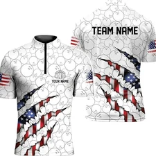Custom Bowling Jersey 3D – Personalized Team Bowling Shirt Unisex Men Women