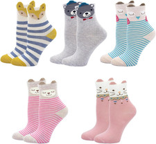 Kids Cotton Ankle Animal Socks - Cute Cartoon Crew Socks Soft Funny Childs Sock