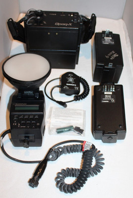 Quantum Instruments Qflash X2 w/ QPaq-X power pack, 3 QPaq power packs & access.
